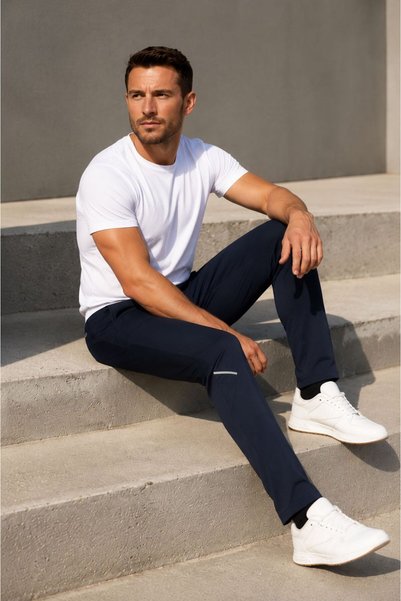 NEED LİFE Men's Slim Fit Scuba Fabric Sweatpants