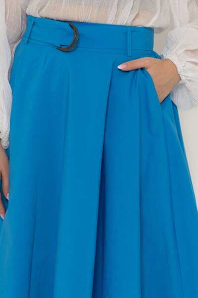 Yola تنورة ميدي مطوية سادة