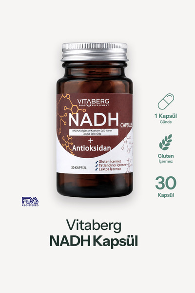 Vitaberg مضاد الأكسدة NADH+ |   بي كيو كيو، الإنزيم المساعد كيو10، ريسفيراترو...