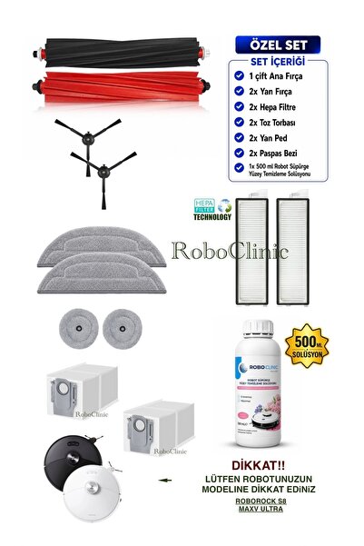 Roboclinic Roborock S8 Maxv Ultra Robot Vacuum Cleaner Compatible Spare Parts...