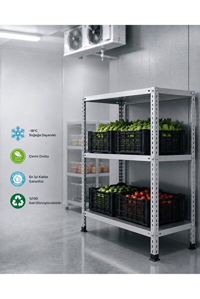 RafBurada 3 Katlı Paslanmaz Krom Akvaryum Rafı -304 Kalite - Inox Soğuk Oda R...