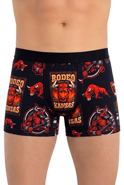 Just inner Boxer pentru bărbați cu imprimare digitală (96% bumbac - 4% elastan)