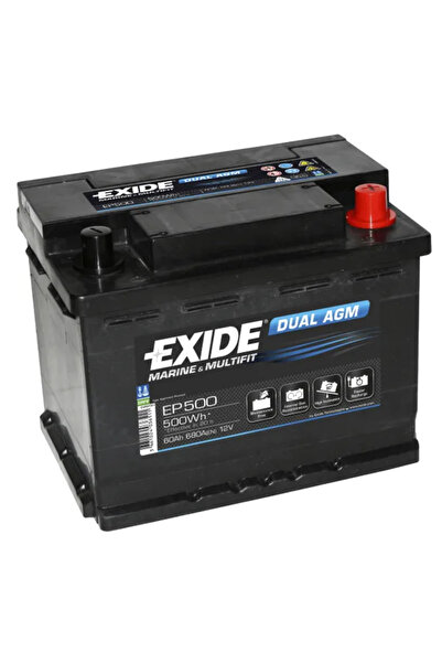 EXIDE Baterie auto duală AGM 60Ah 12V EP500