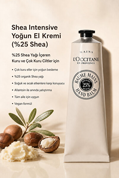 L'Occitane Shea Intensive Yoğun El Balmı, %25 Shea Yağı İçeren  Kuru ve Çok K...