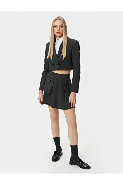 Koton Crop Blazer Jacket με διπλό κουμπιά