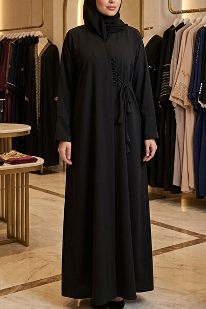 Generic MAISUN Women's Dubai Style Open Front Abaya with Matching Sheila | Ti...