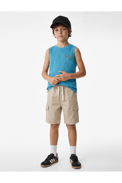Koton Cotton Print Detailed Sleeveless Crew Neck Undershirt