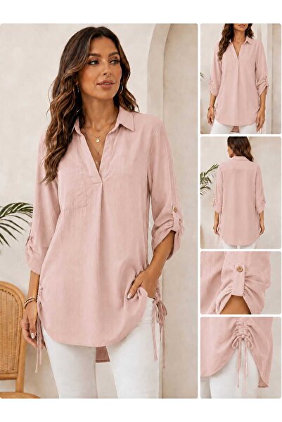MODA kaş kumaş yandan bağlamalı tunik,tunik,yazlık tunik