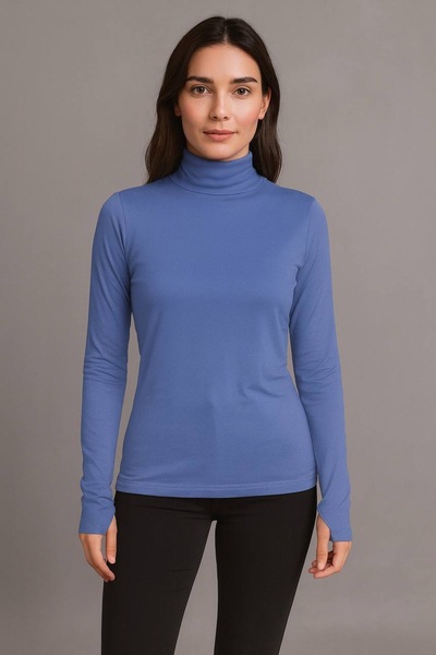 ALDAIYR Body din lycra cu mânecă lungă, cu gât rotund