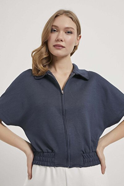 Arma Life Armalife 7833 zippered neck short sleeve premium women's sweatshirt