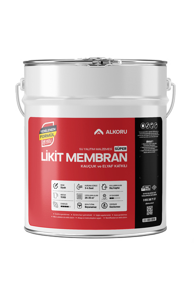 İZOAL Alkoru 15 Kg Süper Kauçuk Ve Elyaf Katkılı Likit Membran Uv Dayanımlı S...