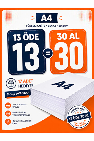 Motifix A4 Kağıt Tekli - Markasız