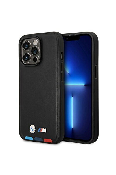 BMW Husă BMHMP14X22PTDK iPhone 14 Pro Max 6.7 " negru / negru Piele Imprimată...