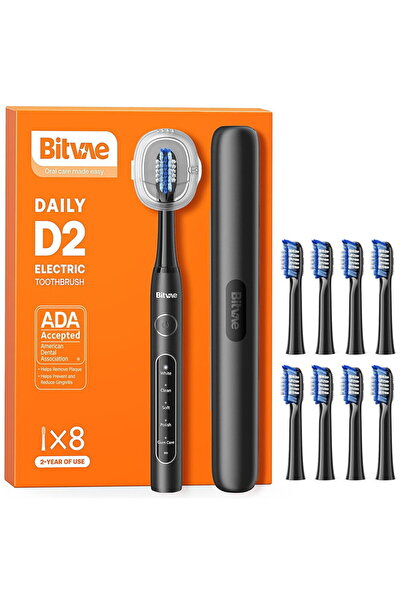 Bitvae Periuta de Dinti Capete Rezerva Suport Waterproof Black