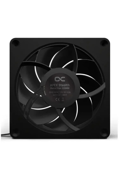 Alphacool Apex Stealth Metall Lüfter, 1 ventilator de 120 mm, 2.000 RPM, Negru