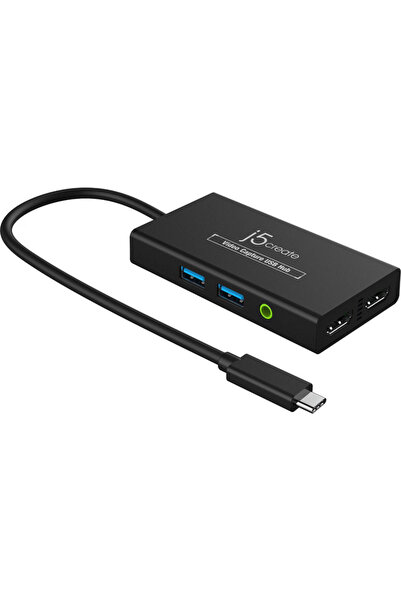 j5create Hub USB pentru captură video, negru