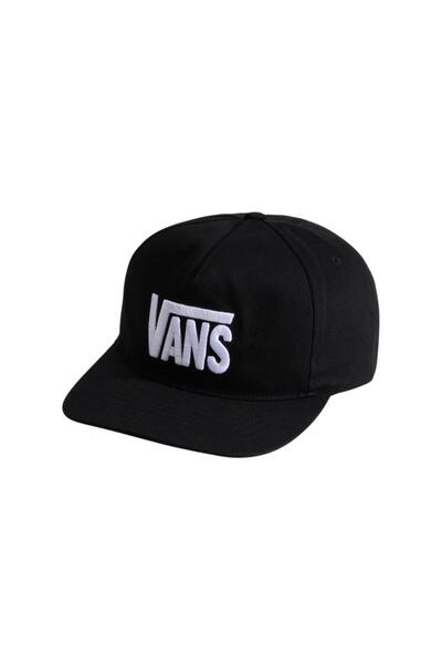 Vans 000W12Blk1-R Stretch Logo Snapback Hat Black