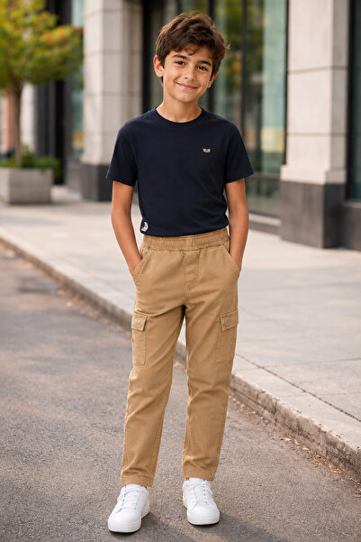 Mutlu Kids Muške gabardin pantalone sa kargo džepovima