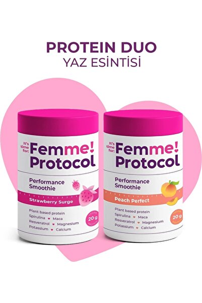 Femme Protocol Protein Duo Summer Breeze: Strawberry Surge + Peach Perfect