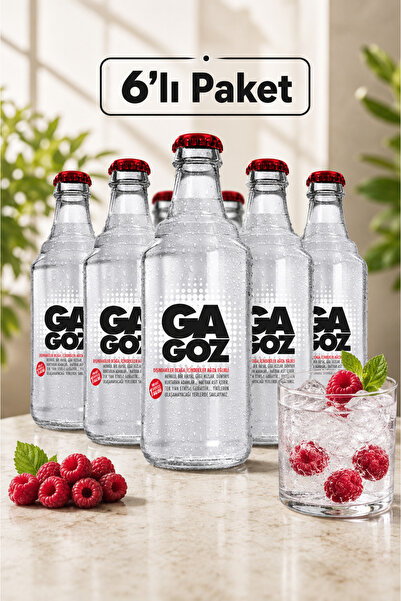 GA GOZ Gazoz Frambuaz Aromalı - Özgün Tat & Matrak Asit 250 ml X 6'lı Paket