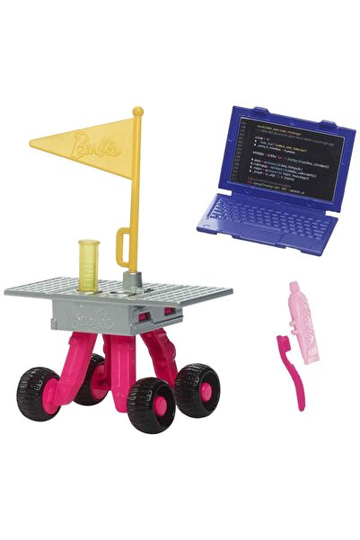 Barbie Deluxe Kariyer Bebek - Astronot, tekerlekli keşif aracı ve uzay kaskı dahil 10 aksesuar