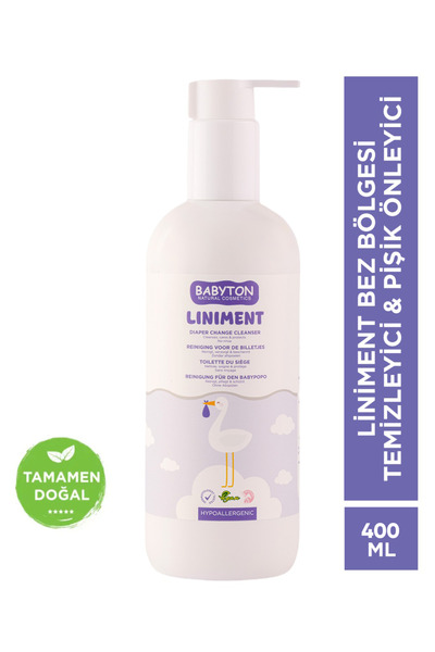 BABYTON Liniment Doğal Bebek Bezi Değiştirme Temizleyicisi ve Pişik Önleyici ...