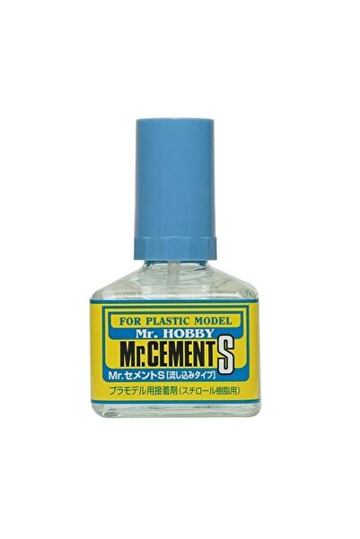 Mr. Hobby Mr.Hobby MC-129 40 ml. Mr.Cement S, Fırçalı, İnceltilmiş Plastik Ya...