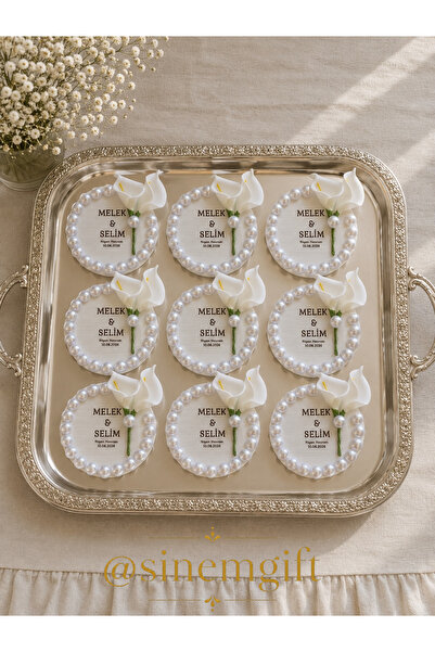 Sinem Gift 25 Adet Pleksi Magnet - Nikah Hediyeliği - Nişan Hediyeliği -Tek T...