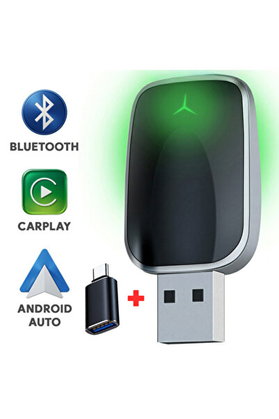 VeeShop Adaptor Wireless CarPlay / Android Auto 2-în-1, BT 5.3, WiFi 5.8GHz, ...
