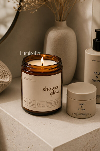 Luminolier Okyanus, Paçuli & Ylang Ylang Kokulu Mum - %100 Doğal Soya Mumu Am...
