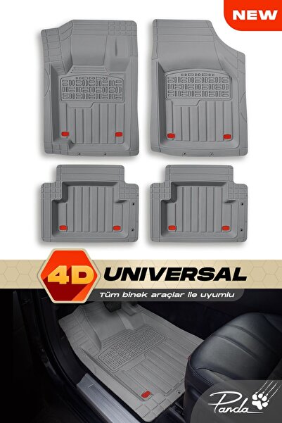 Panda Kılıf PANDA 4D UNIVERSAL OTO PASPAS TAKIMI – KAYMAZ, ŞAFT TÜNELLİ, DERİ...