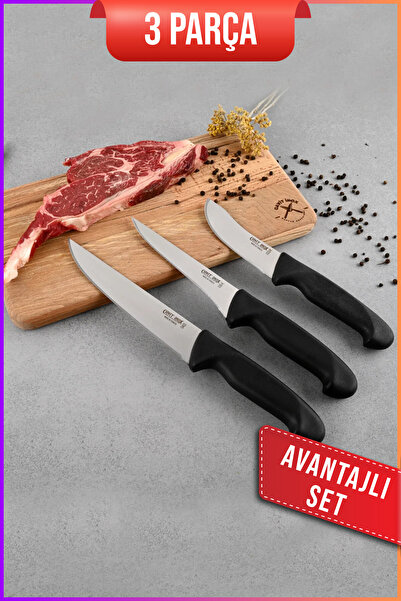 Cavit İnox Mutfak Bıçak Seti 3'lü Set