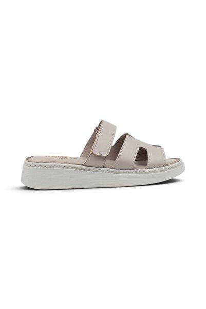 Shoes شبشب نسائي من الجلد الطبيعي موديل H من MR WHITE ORTHOPEDIC