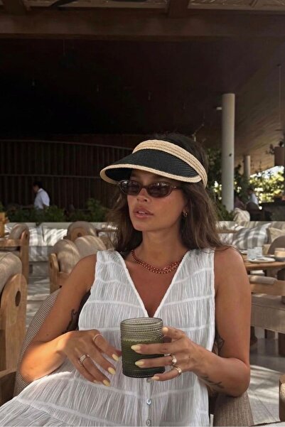keisy قبعة نسائية من القش لتنس الكروشيه
