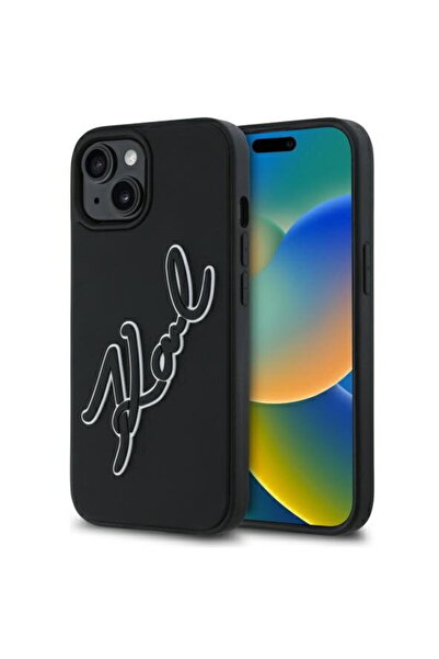 Karl Lagerfeld Husa pentru iPhone 15 - 3D Design (KLHCP15S3DRKSDLK) - Rubber ...