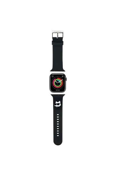 Karl Lagerfeld Curea 3D din cauciuc cu capete Choupette pentru Apple Watch 38...