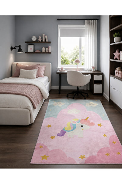 modalive Home Sevimli Unicorn Bambu Çocuk Odası Halısı