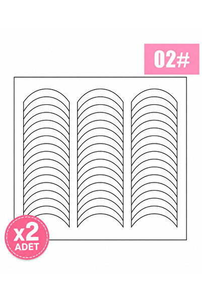 BEAUTY BOX COSMETIC 2 Adet 2. Stil French Tırnak Oje Bandı,french Tırnak Stic...