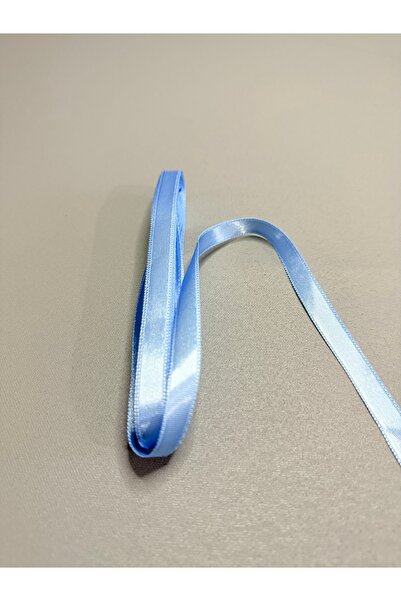 edalle Bebek Mavi Saten Kurdele 1 Cm 10 Metre, Özel Gün Hediye Süsleme Kurdelesi