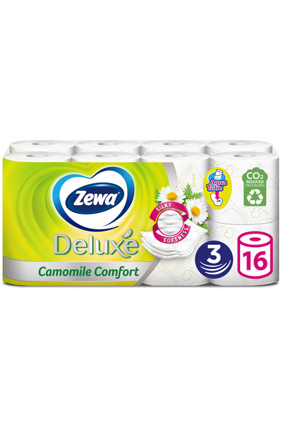 Zewa Hartie igienica Deluxe Camomile comfort, 3 straturi, 16 role