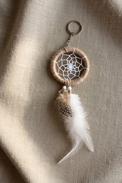 Yalınay Store Bej Dreamcatcher Düş Kapanı Anahtarlık