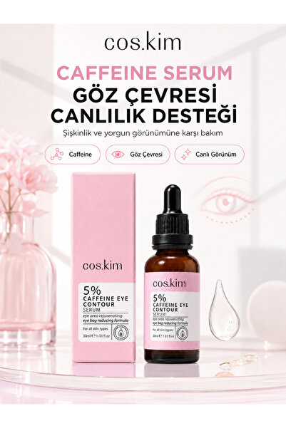 Cos.kim %5 Kafein Serum Morluk Giderici - Aydınlatıcı Ve Canlandırıcı Göz Alt...