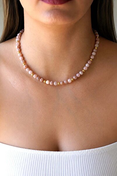 Orenda Design Sunstone Natural Stone Necklace |   Positive Energy and Self-Co...