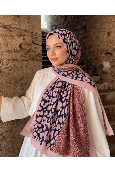 Axesoire 13955 Şal roz cu model leopard în mozaic