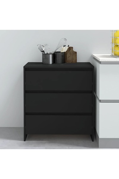 Concept Servantă, negru, 70x41x75 cm, PAL
