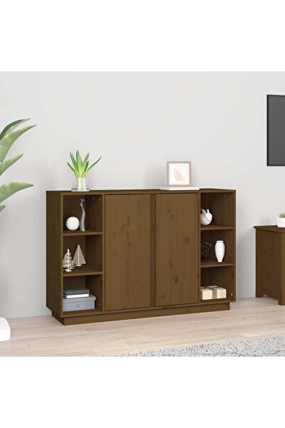 Concept Servantă, maro miere, 120x35x80 cm, lemn masiv de pin