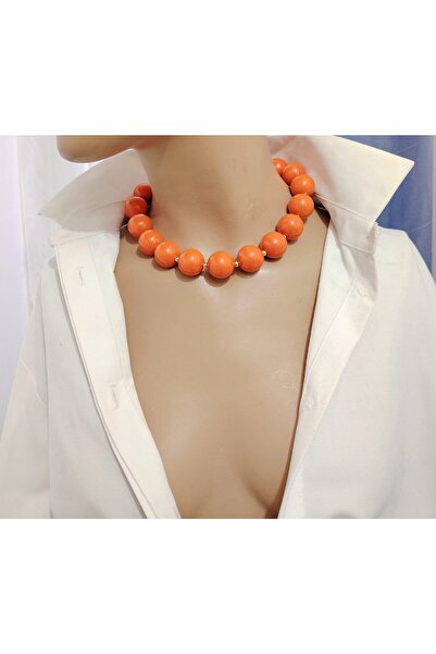 Sinem Şanlı Atelier Magnolia Big Acrylic Beads Choker Necklace 5 Colors