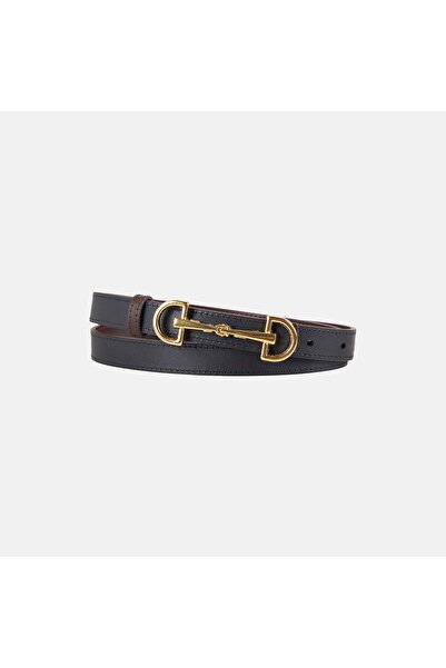 Desa Women's Brown/Black Double-Sided Leather Belt