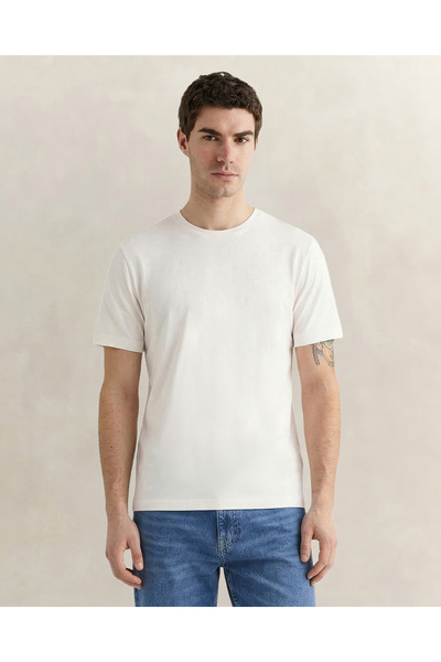 Gant Erkek Beyaz Kısa Kollu T-Shirt