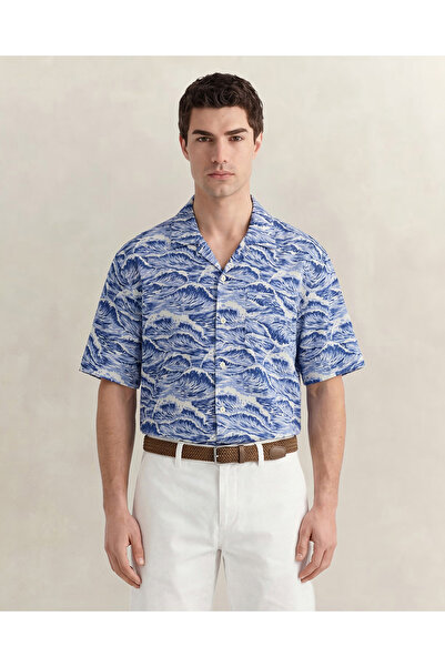 Gant Erkek Mavi Relaxed Fit Gömlek
